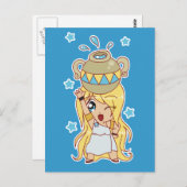 Cute Aquarius Girl Briefkaart (Voorkant / Achterkant)