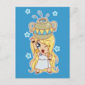 Cute Aquarius Girl Briefkaart (Voorkant)