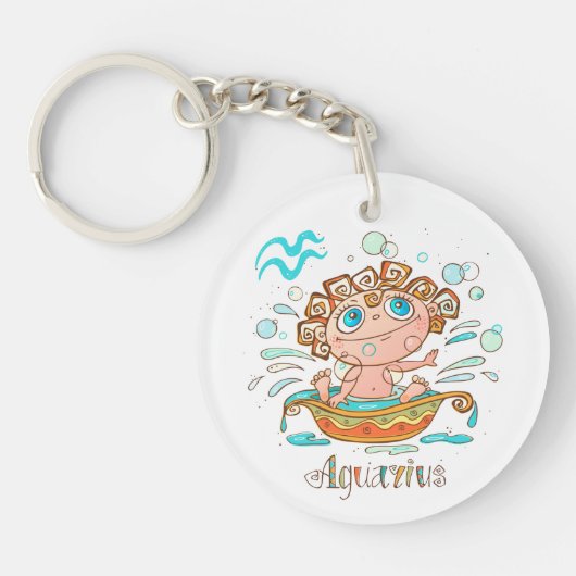 Cute Aquarius Kinder belletjes Sleutelhanger (Voorkant)