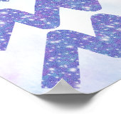 Cute Aquarius Personalized Paars Birthday Party Poster (Hoek)