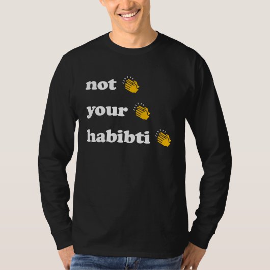 Cute &  Arabic Habibti T-shirt (Voorkant)