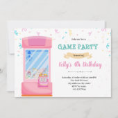 Cute arcade party Invitation Kaart (Voorkant)