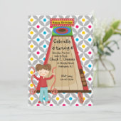 Cute Arcade Skee Ball Girls Birthday Uitnodiging (Staand voorkant)