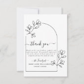 Cute Arch Text Script Funeral Bedankt (Voorkant)