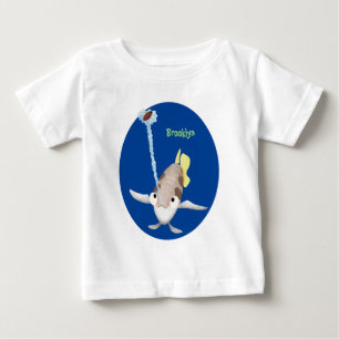 Cute Archerfish cartoon illustration