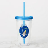 Cute Archerfish cartoon illustration Acryl Drinkbeker (Voorkant)