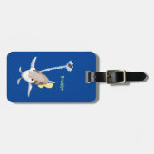 Cute Archerfish cartoon illustration Bagagelabel (Voorkant horizontaal)