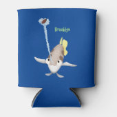 Cute Archerfish cartoon illustration Blikjeskoeler (Voorkant)