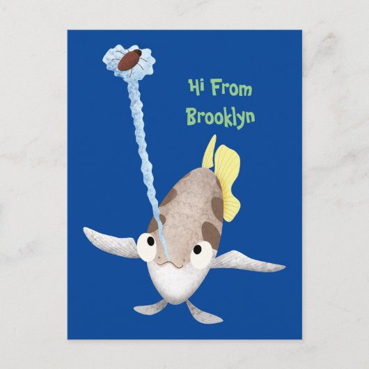 Cute Archerfish cartoon illustration Briefkaart (Voorkant)