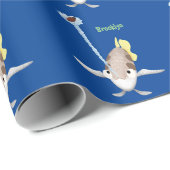 Cute Archerfish cartoon illustration Cadeaupapier (Rol Hoek)
