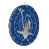 Cute Archerfish cartoon illustration Dartbord (Voorkant Links)