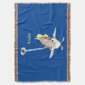 Cute Archerfish cartoon illustration Deken (Voorkant Verticaal)