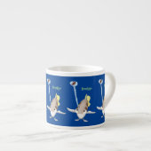 Cute Archerfish cartoon illustration Espresso Kop (Voorkant rechts)