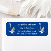Cute Archerfish cartoon illustration Etiket (Insitu)