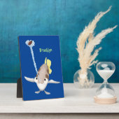 Cute Archerfish cartoon illustration Fotoplaat (Zijkant)