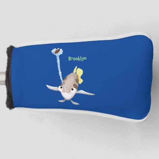Cute Archerfish cartoon illustration Golfheadcover (Voorkant)