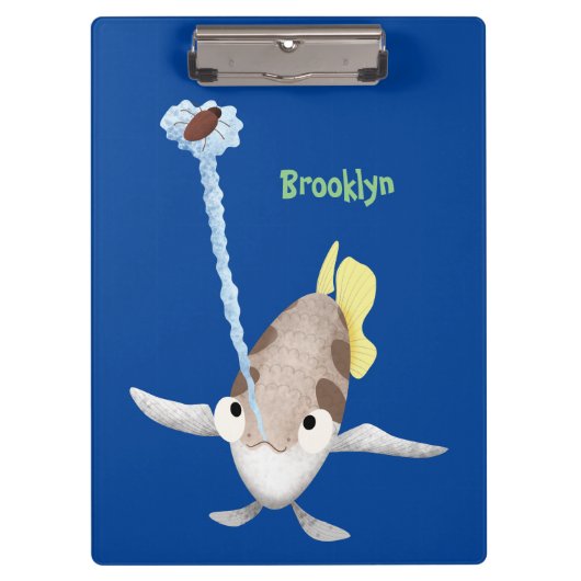 Cute Archerfish cartoon illustration Klembord (Voorkant)
