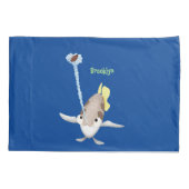 Cute Archerfish cartoon illustration Kussensloop (Achterkant)
