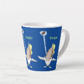 Cute Archerfish cartoon illustration Latte Mok (Rechterhoek)