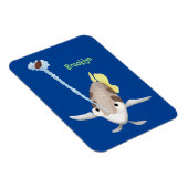 Cute Archerfish cartoon illustration Magneet (Rechterzijde)