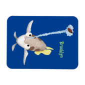 Cute Archerfish cartoon illustration Magneet (Horizontaal)