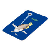 Cute Archerfish cartoon illustration Magneet (Linkerzijde)