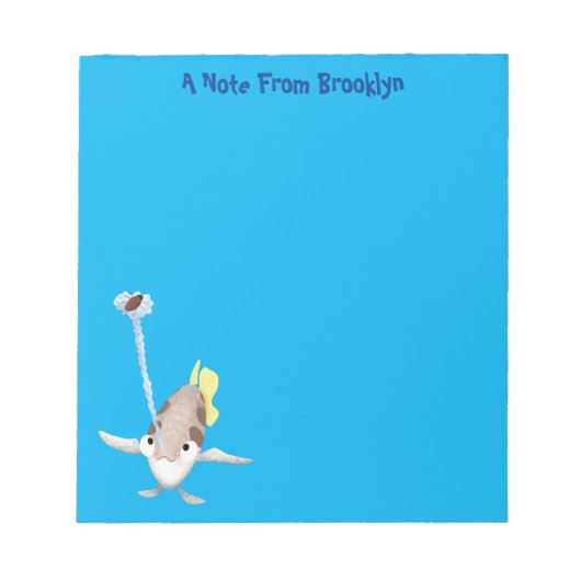Cute Archerfish cartoon illustration Notitieblok (Voorkant)