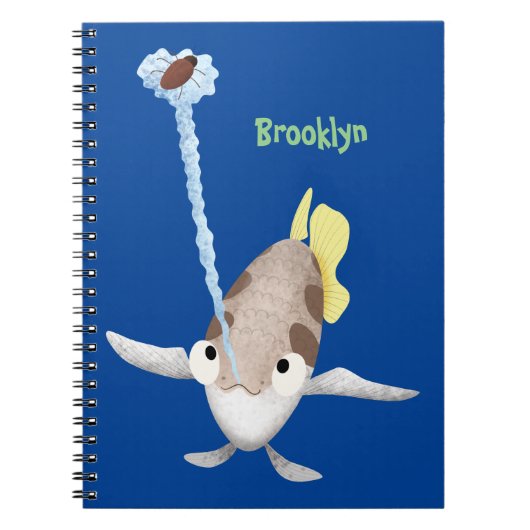 Cute Archerfish cartoon illustration Notitieboek (Voorkant)