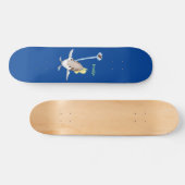 Cute Archerfish cartoon illustration Persoonlijk Skateboard (Horizontaal)