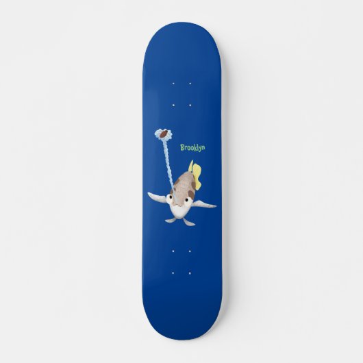 Cute Archerfish cartoon illustration Persoonlijk Skateboard (Voorkant)