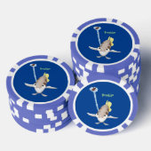 Cute Archerfish cartoon illustration Poker Chips (Opstapeling)