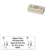 Cute Archerfish cartoon illustration Rubberstempel (Gestempeld)