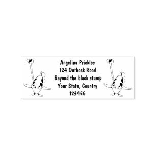 Cute Archerfish cartoon illustration Rubberstempel