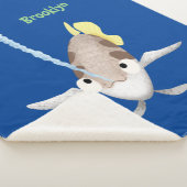 Cute Archerfish cartoon illustration Sherpa Deken (3/4)
