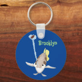 Cute Archerfish cartoon illustration Sleutelhanger (Voorkant)