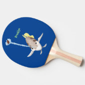 Cute Archerfish cartoon illustration Tafeltennisbatje (Zijkant)
