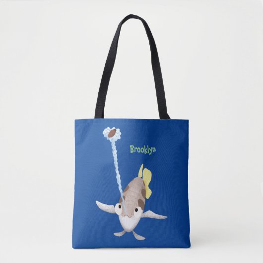 Cute Archerfish cartoon illustration Tote Bag (Voorkant)