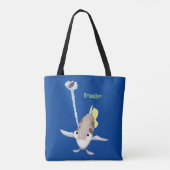 Cute Archerfish cartoon illustration Tote Bag (Achterkant)