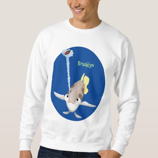 Cute Archerfish cartoon illustration Trui (Voorkant)