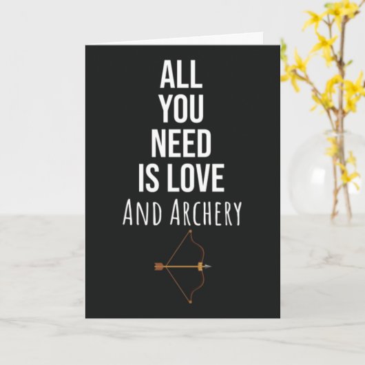 Cute Archery Lover Kaarten Boog Pijl Boogschutter (Gele Bloem)