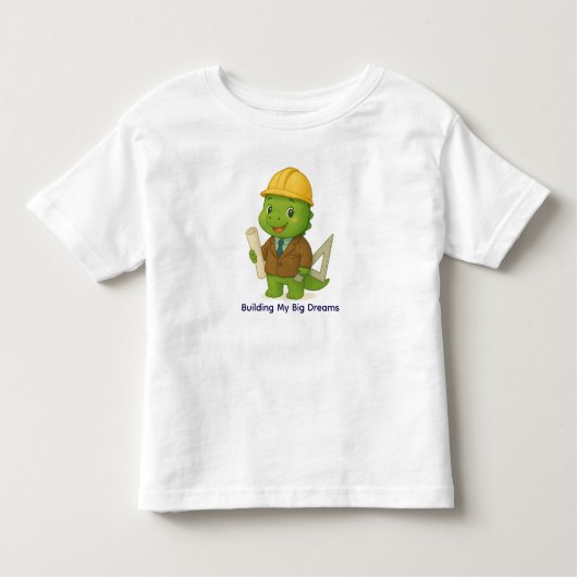 Cute Architect Dinosaur – Dino Jobs Kinder Shirts (Voorkant)
