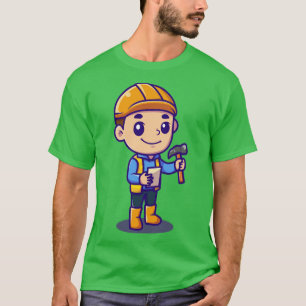 Cute Architect Holding Hammer T-shirt