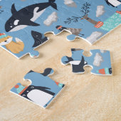 Cute Arcmals Animals Naadloos Patroon Legpuzzel (Zijkant)
