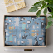 Cute Arcmals Animals Naadloos Patroon Tissuepapier (Geschenk)