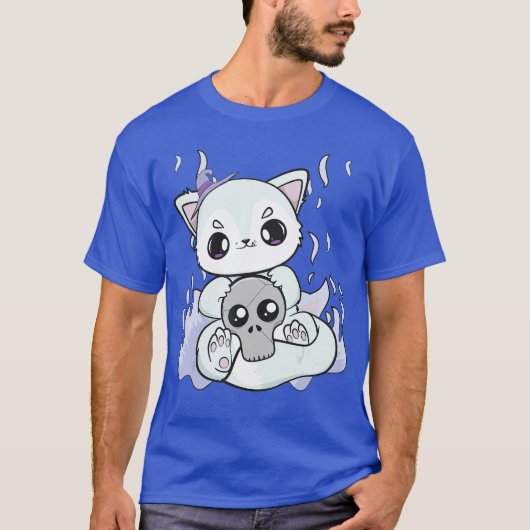 Cute Arctic Fo With Kawaii Halloweenoy For Horror  T-shirt (Voorkant)