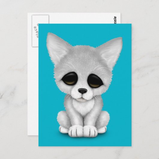 Cute Arctic Fox Cub Briefkaart (Voorkant / Achterkant)