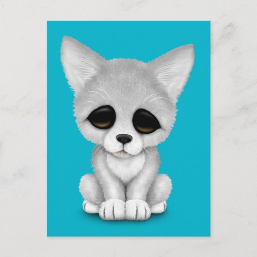Cute Arctic Fox Cub Briefkaart (Voorkant)