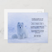 Cute Arctic Fox op Sneeuwfeest Briefkaart (Voorkant / Achterkant)