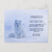 Cute Arctic Fox op Sneeuwfeest Briefkaart (Voorkant)