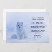 Cute Arctic Fox op Sneeuwfeest Kaart (Voorkant / Achterkant)